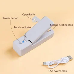 Adventure Basecamp Camping Im Freien|Outdoor-Artikel-Wiederaufladbarer USB-Lebensmittelversiegeler - Tragbares Vakuumiergerät