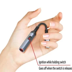 The Outdoor Vault Camping Im Freien|Outdoor-Artikel-Wiederaufladbares flammenloses Feuerzeug per USB-C – Tragbare Reisetaschenlampe