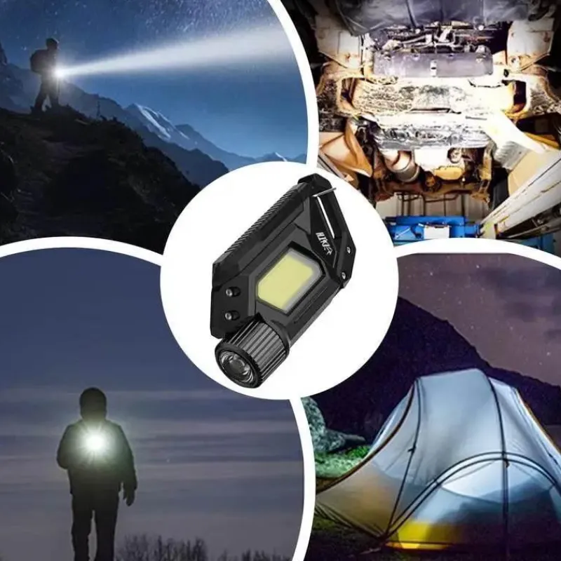 Cozy Living Camping Im Freien|Outdoor & Garten-Wiederaufladbares LED-Schlüsselringlicht – Kompakte Camping-Taschenlampe