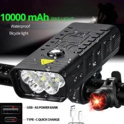 Wilderness Haven Fahrräder & Verkehr|Beleuchtung-Wiederaufladbares USB-Fahrrad-Frontlicht - Heller LED-Scheinwerfer