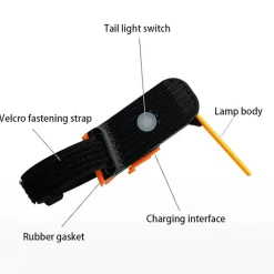 Decor Fahrräder & Verkehr|Heimwerkzeuge-Wiederaufladbares, wasserdichtes LED-Fahrradrücklicht – sichere Sichtbarkeit beim Fahren
