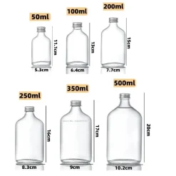 Plates u0026 More Küche & Esszimmer-Wiederverwendbare Getränkeflaschen aus klarem Glas – perfekt zum Entsaften von Smoothies, Kombucha, Tee, Milch und Wein