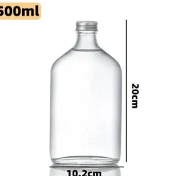 Plates u0026 More Küche & Esszimmer-Wiederverwendbare Getränkeflaschen aus klarem Glas – perfekt zum Entsaften von Smoothies, Kombucha, Tee, Milch und Wein