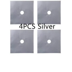 The Decor Haven Küche & Esszimmer-Wiederverwendbare Herdabdeckungen aus Glasfaser – 4er-Pack