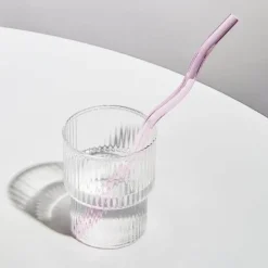 The Culinary Kit Küche & Esszimmer-Wiederverwendbarer Glasstrohhalm – farbenfrohe, umweltfreundliche Alternative