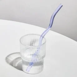 The Culinary Kit Küche & Esszimmer-Wiederverwendbarer Glasstrohhalm – farbenfrohe, umweltfreundliche Alternative