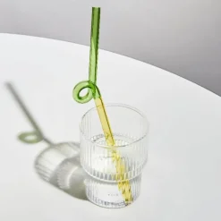 The Culinary Kit Küche & Esszimmer-Wiederverwendbarer Glasstrohhalm – farbenfrohe, umweltfreundliche Alternative