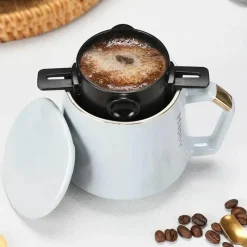 Tom Küche & Esszimmer-Wiederverwendbarer Kaffeefilterkegel – Umweltfreundliche Filterkaffeemaschine