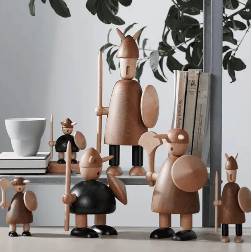 Willow u0026 Whim Wohndeko-Wikinger-Wohndekor aus Holz – Kreativer nordischer Akzent