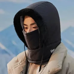 Wilderness Haven Outdoor-Artikel|Camping Im Freien-Winddichte, isolierte Gesichtsbedeckung mit Kapuze für den Winter – warmer Schutz