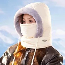 Wilderness Haven Outdoor-Artikel|Camping Im Freien-Winddichte, isolierte Gesichtsbedeckung mit Kapuze für den Winter – warmer Schutz