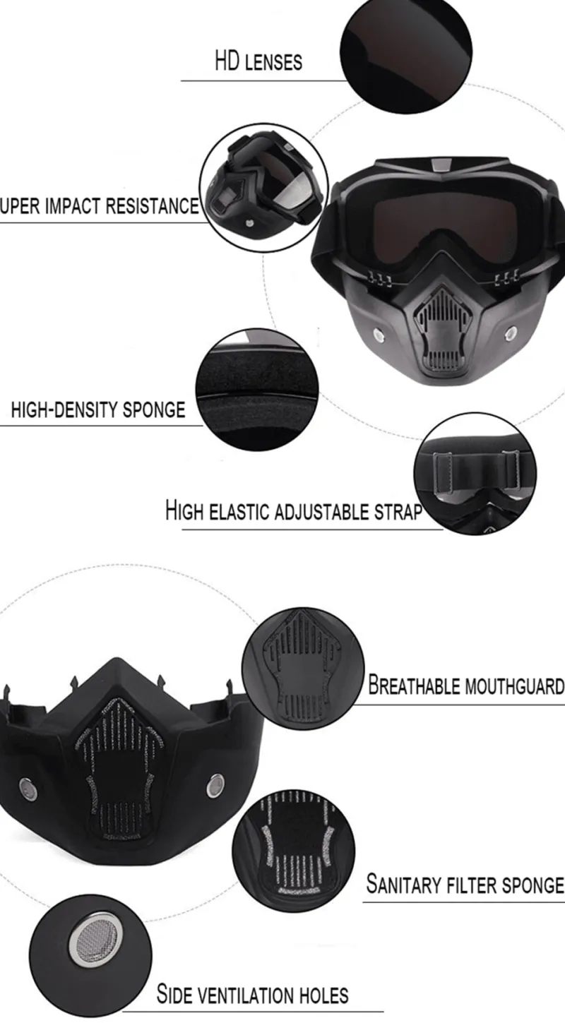 Wilderness Haven Fahrräder & Verkehr|Outdoor-Artikel-Winddichte Motorrad-Snowboardhelmbrille - Snow Gear Eyewear