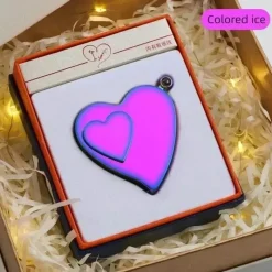 Cozy Living Camping Im Freien|Outdoor-Artikel-Winddichtes Feuerzeug mit Liebesprojektor – Geschenkidee mit ewiger Flamme