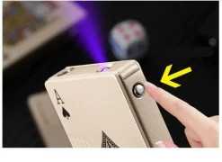 Roam Ready Outdoor-Artikel|Heimwerkzeuge-Winddichtes Spielkartenfeuerzeug – Stilvolles Flammenwerkzeug