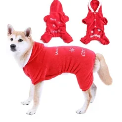 Decor Haustierzubehör-Winter-Hundekostüm – Festliches Schneeflocken-Haustier-Outfit