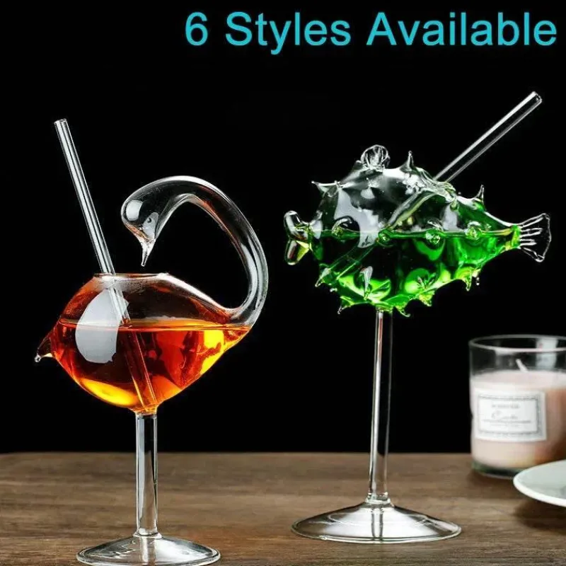 Tom Küche & Esszimmer-Wirbelglas-Strohhalmbecher für Partys, Nachtclubs, elegantes und lustiges Trinkgeschirr