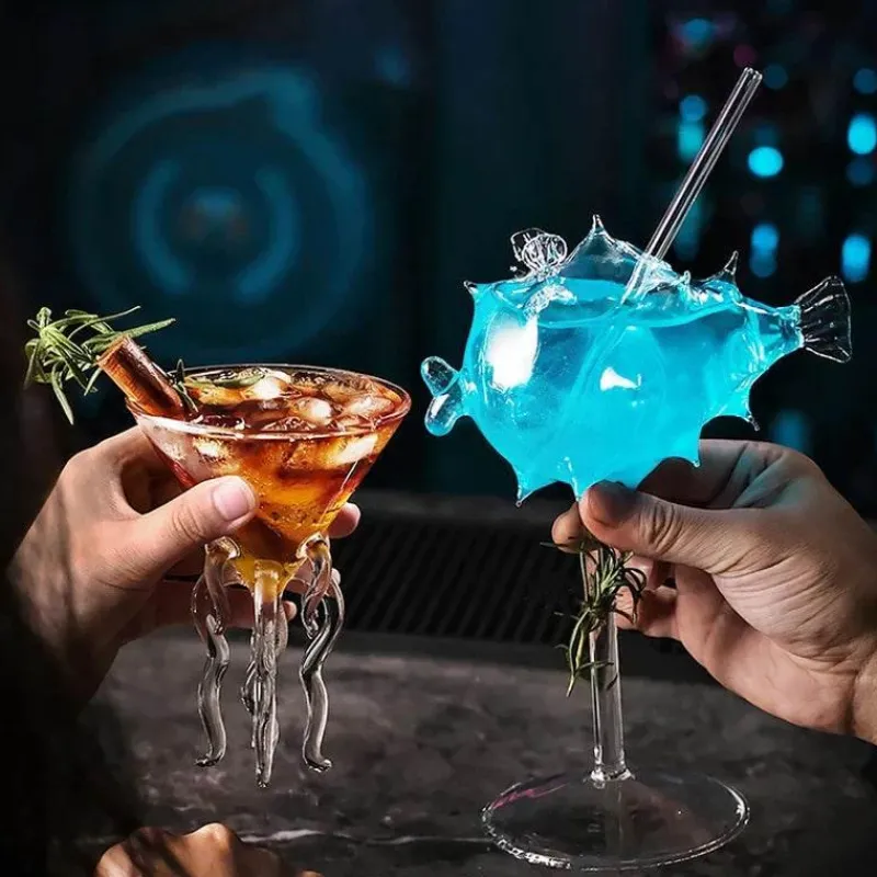Tom Küche & Esszimmer-Wirbelglas-Strohhalmbecher für Partys, Nachtclubs, elegantes und lustiges Trinkgeschirr