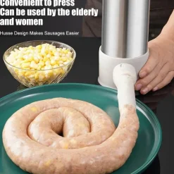 Tom Küche & Esszimmer-Wurstformer aus Edelstahl – selbstgemachtes Wurstfüllwerkzeug für einfaches Kochen