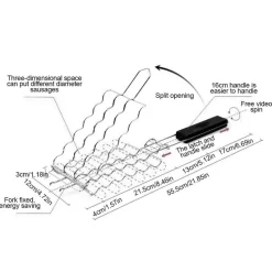 Adventure Basecamp Camping Im Freien|Outdoor-Artikel-Wurstgrillrost - BBQ-Kochwerkzeug