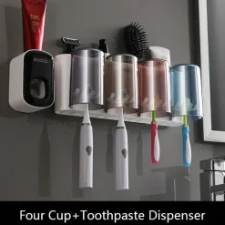 The Blissful Bath Badezimmer-Zahnbürstenhalter – Multifunktionaler Badezimmer-Organizer und Aufbewahrungslösung
