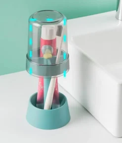 The Blissful Bath Badezimmer-Zahnbürstenhalter – Staubdichter Badezimmer-Organizer