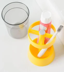 The Blissful Bath Badezimmer-Zahnbürstenhalter – Staubdichter Badezimmer-Organizer