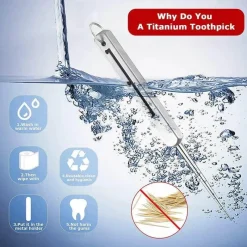 Velvo Care Männerpflege|Frauenpflege-Zahnstocher aus Titanlegierung – Tragbares, hochfestes Werkzeug