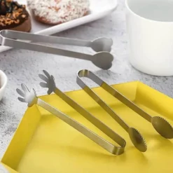 Tom Küche & Esszimmer-Zange aus Edelstahl – vielseitiges Küchenwerkzeug für Lebensmittel, Eis