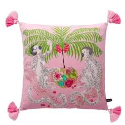 Pillow Haven Bettzeug-Zebra Kissenbezug - Orange Floral Animal Kingdom Dekor