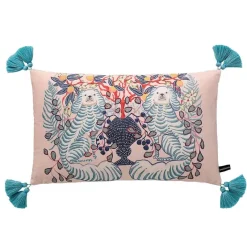 Pillow Haven Bettzeug-Zebra Kissenbezug - Orange Floral Animal Kingdom Dekor