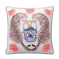 Pillow Haven Bettzeug-Zebra Kissenbezug - Orange Floral Animal Kingdom Dekor