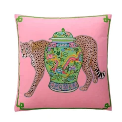 Pillow Haven Bettzeug-Zebra Kissenbezug - Orange Floral Animal Kingdom Dekor