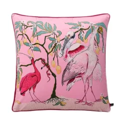 Pillow Haven Bettzeug-Zebra Kissenbezug - Orange Floral Animal Kingdom Dekor