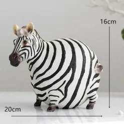 Plates u0026 More Küche & Esszimmer-Zebra-Skulptur – Modernes Harzdekor für das Home Office