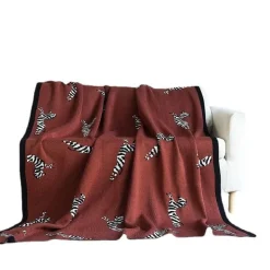 Wrap u0026 Relax Bettzeug-Zebra-Strickdecke – Jacquard-Wohndekor
