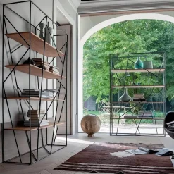 The Lounge Loft Möbel-Zeitgenössisches Bücherregal aus Holz – Moderne Bücheraufbewahrung