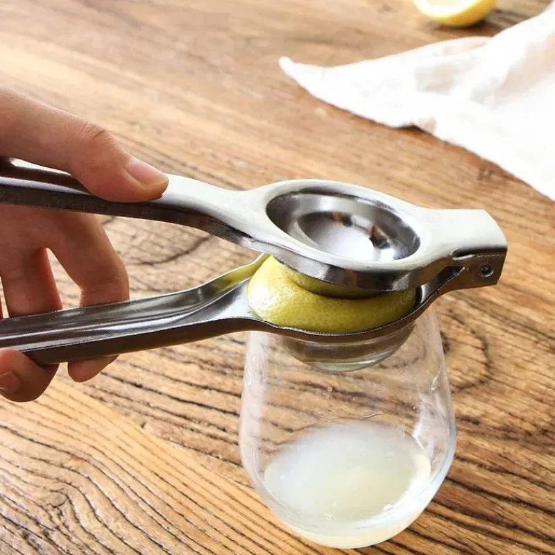 Tom Küche & Esszimmer-Zitronenpresse aus Edelstahl, manuelle Zitruspresse