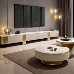 Cozy Living Möbel-Zola Schiefer-TV-Schrank