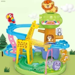 The Decor Haven Babyspielzeug-Zoo-Abenteuer-Schiebebahn-Spielzeug – Lernspaß für Kinder