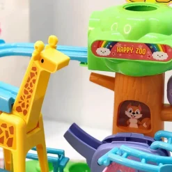 The Decor Haven Babyspielzeug-Zoo-Abenteuer-Schiebebahn-Spielzeug – Lernspaß für Kinder