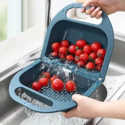 The Decor Haven Küche & Esszimmer-Zusammenklappbarer Abflusskorb – faltbares Küchenspülensieb