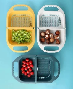 The Decor Haven Küche & Esszimmer-Zusammenklappbarer Abflusskorb – faltbares Küchenspülensieb