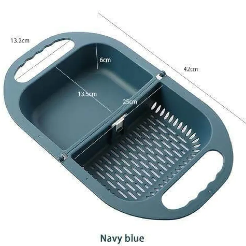 The Decor Haven Küche & Esszimmer-Zusammenklappbarer Abflusskorb – faltbares Küchenspülensieb