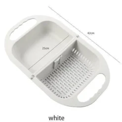 The Decor Haven Küche & Esszimmer-Zusammenklappbarer Abflusskorb – faltbares Küchenspülensieb