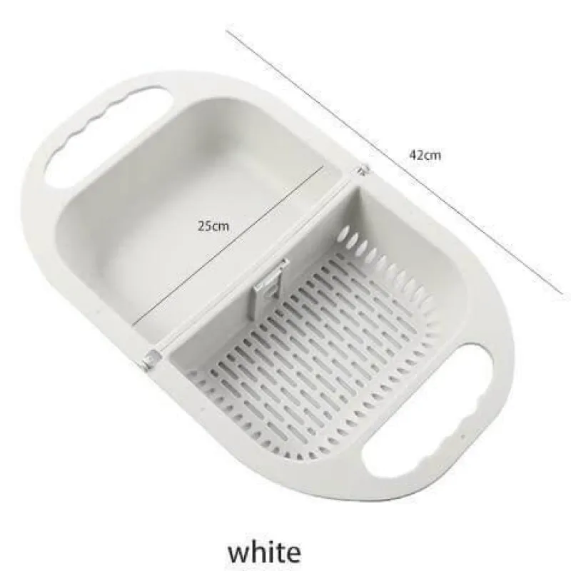 The Decor Haven Küche & Esszimmer-Zusammenklappbarer Abflusskorb – faltbares Küchenspülensieb