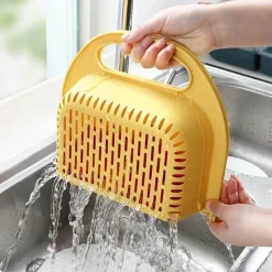 The Decor Haven Küche & Esszimmer-Zusammenklappbarer Abflusskorb – faltbares Küchenspülensieb