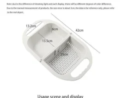 The Decor Haven Küche & Esszimmer-Zusammenklappbarer Abflusskorb – faltbares Küchenspülensieb