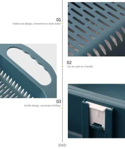 The Decor Haven Küche & Esszimmer-Zusammenklappbarer Abflusskorb – faltbares Küchenspülensieb