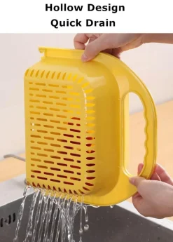 The Culinary Kit Küche & Esszimmer-Zusammenklappbarer Abtropfkorb für Obst und Gemüse – Küchensieb