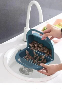 The Culinary Kit Küche & Esszimmer-Zusammenklappbarer Abtropfkorb für Obst und Gemüse – Küchensieb